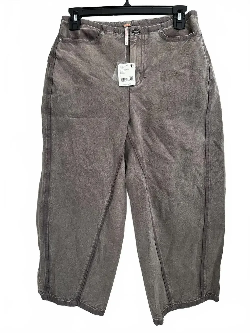 Free People Like That Tapered Capris Wild Mushroom Jorts NWT Size 2